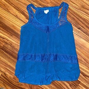 Taylor & Sage Blue Lace Tank Women's Size Large